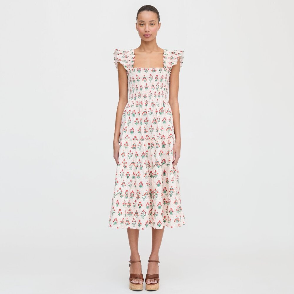Hill House Home The Ellie Nap Dress - Poppy Block Print Size SPoppy Block Print - Picture 2 of 3